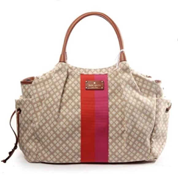 kate spade Handbags - Kate Spade Stucco Stevie Canvas Baby Diaper Bag